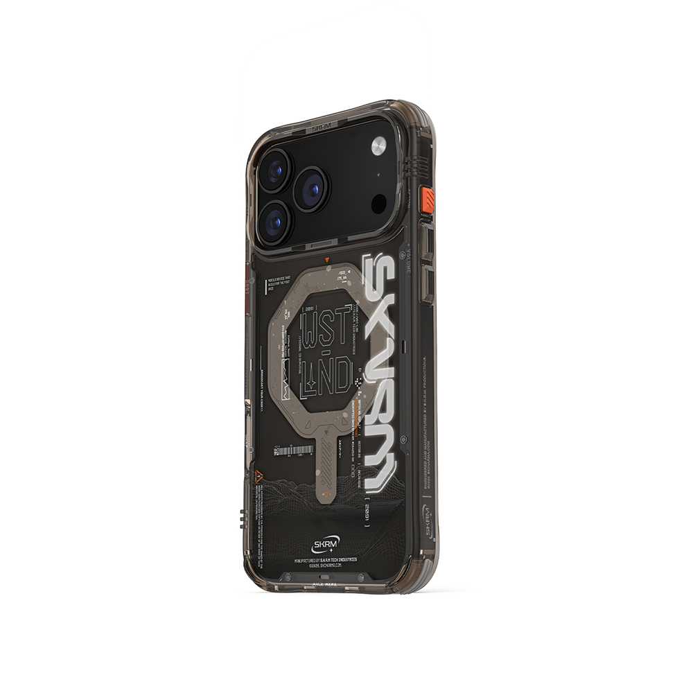 Apple iPhone 17 Pro Kılıf Skinarma M-safe Şarj Özellikli Yazı Desenli Airbag Tasarımlı Sonix Kapak - 8