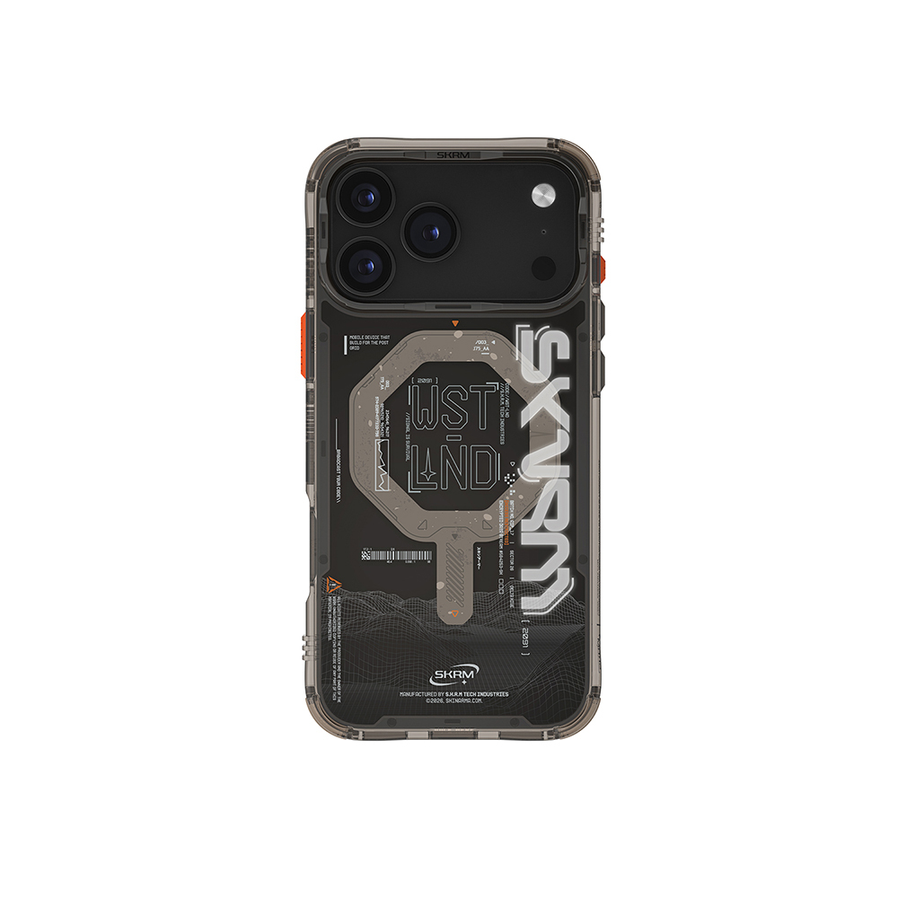 Apple iPhone 17 Pro Kılıf Skinarma M-safe Şarj Özellikli Yazı Desenli Airbag Tasarımlı Sonix Kapak - 10
