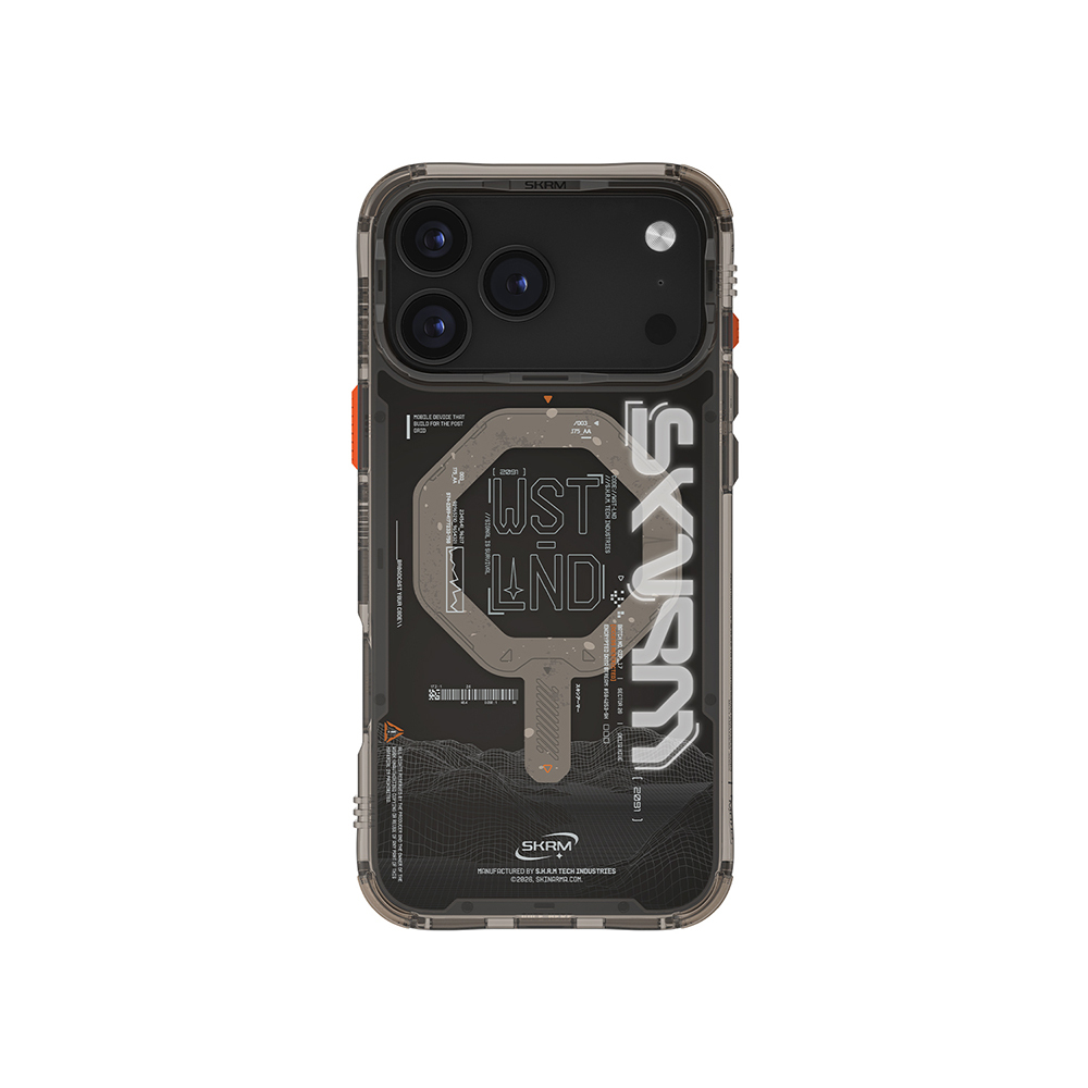 Apple iPhone 17 Pro Kılıf Skinarma M-safe Şarj Özellikli Yazı Desenli Airbag Tasarımlı Sonix Kapak - 3