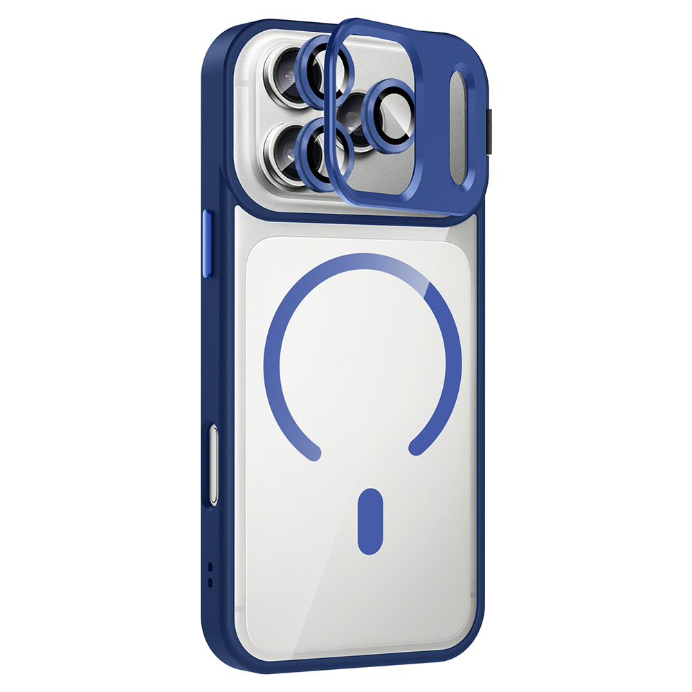 Apple iPhone 17 Pro Kılıf Standlı ve Kamera Lens Hediyeli M-Safe Şarj Özellikli Zore Etro Kapak - 10