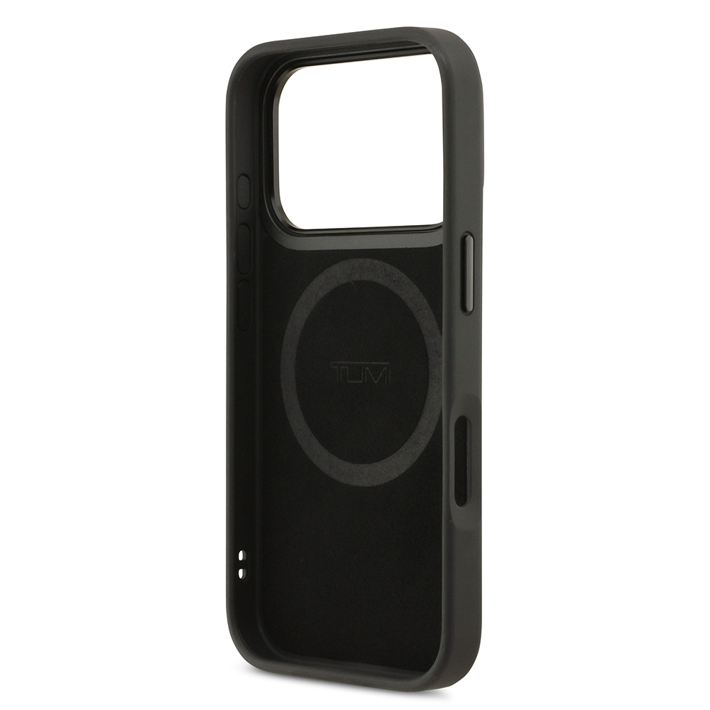 Apple iPhone 17 Pro Kılıf TUMI M-safe Şarj Özellikli Deri Noktalı Dizayn Kapak - 8