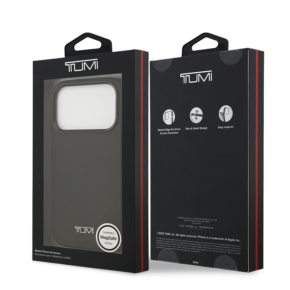 Apple iPhone 17 Pro Kılıf TUMI M-safe Şarj Özellikli Deri Noktalı Dizayn Kapak - 9