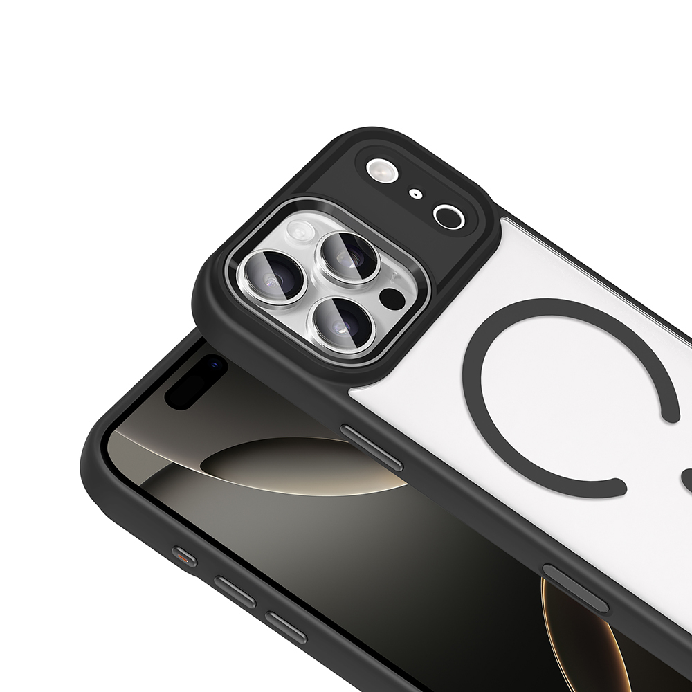 Apple iPhone 17 Pro Kılıf Wireless Şarj Özellikli Zore Krom M-safe Silikon Kapak - 12