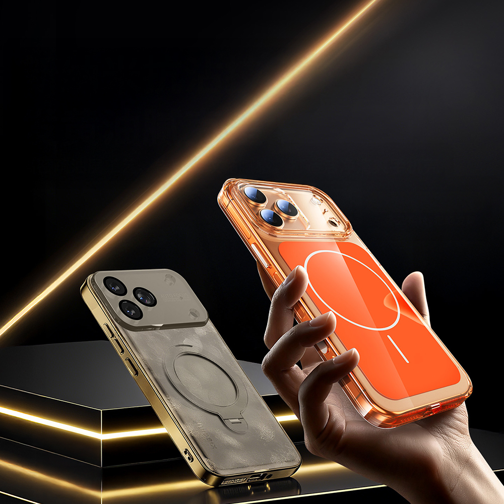 Apple iPhone 17 Pro Kılıf Zore M-safe Şarj Özellikli Şeffaf Kamera Kontrol Butonlu Lugano Kapak - 5