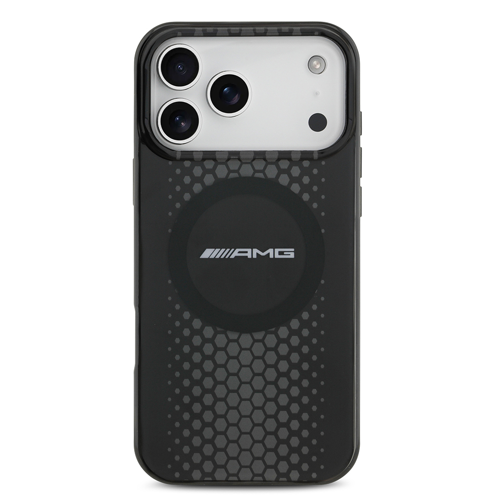 Apple iPhone 17 Pro Max Case AMG Original Licensed Double Layer Large Logo Honeycomb Pattern Cover - 3