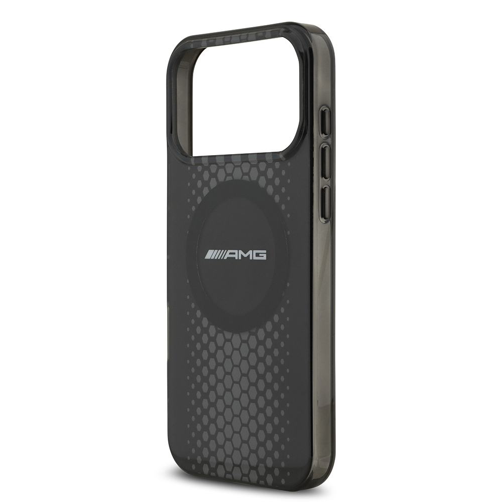 Apple iPhone 17 Pro Max Case AMG Original Licensed Double Layer Large Logo Honeycomb Pattern Cover - 7