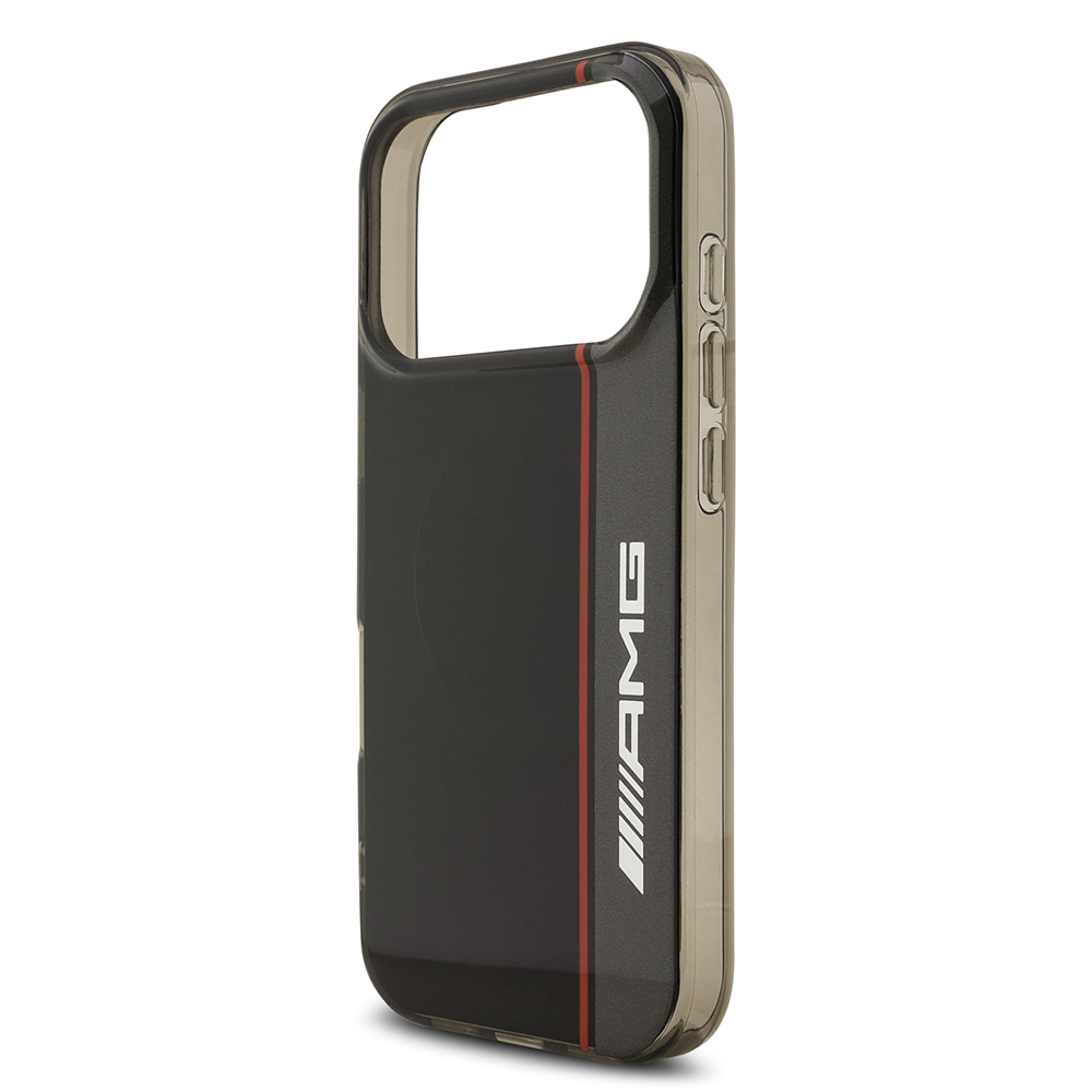 Apple iPhone 17 Pro Max Case AMG Original Licensed M-Safe Charging Feature IML Print Logo Double Layer Bow Lines Cover - 7