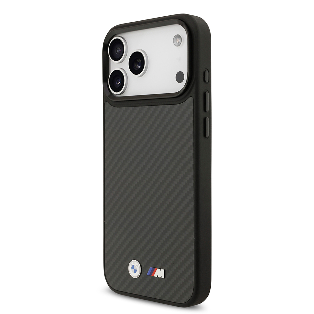 Apple iPhone 17 Pro Max Case BMW Original Licensed M-safe Charging Feature Carbon Fiber Metal Logo Kevlar Cover - 3