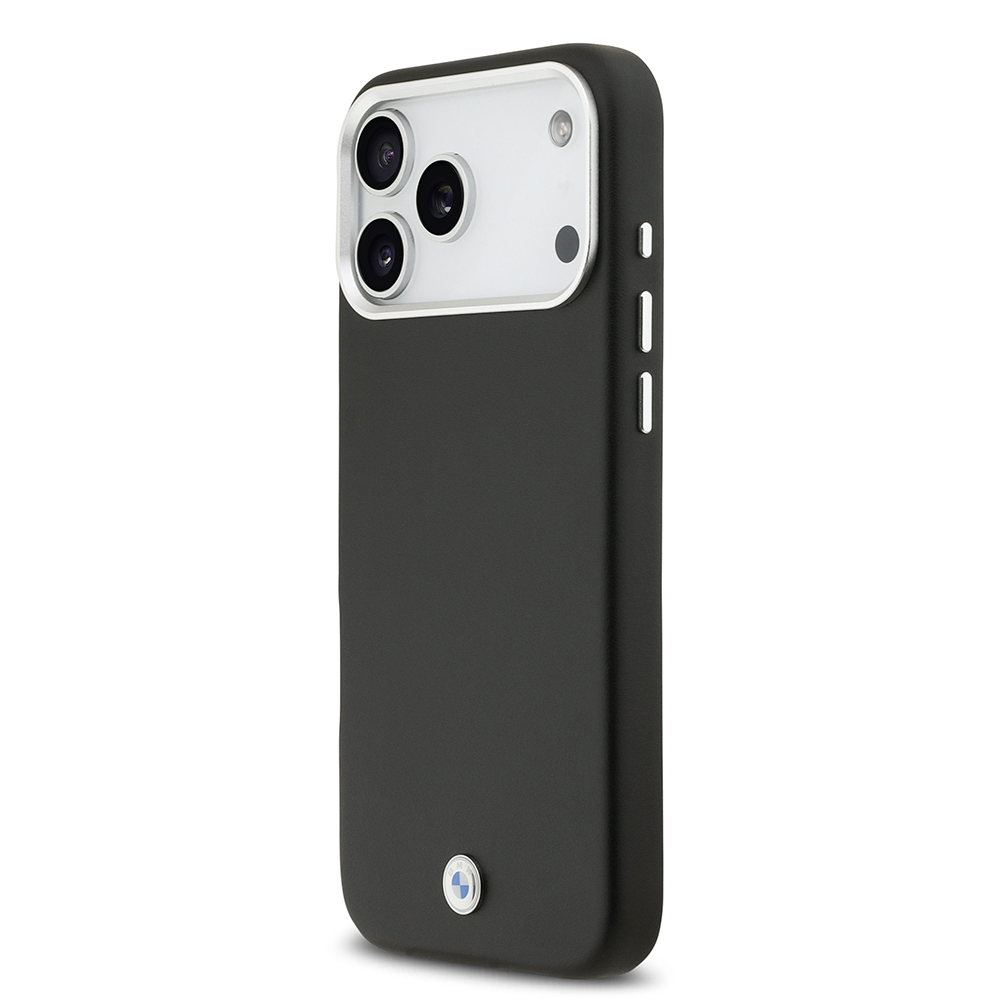 Apple iPhone 17 Pro Max Case BMW Original Licensed M-Safe Charging Feature Metal Logo Full Cover Leather Cover - 24