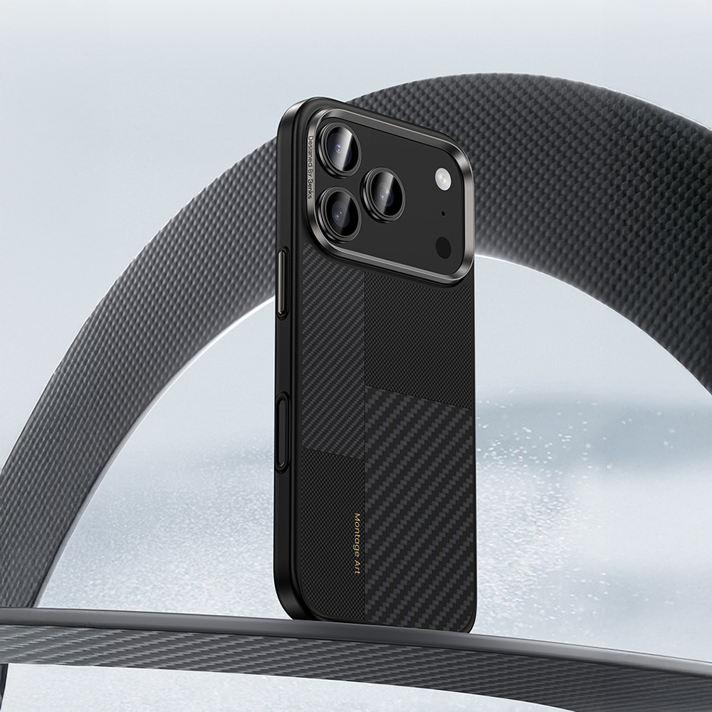 Apple iPhone 17 Pro Max Case Carbon Fiber Benks Montage Hybrid ArmorPro Kevlar Cover with M-safe Charging Feature - 8