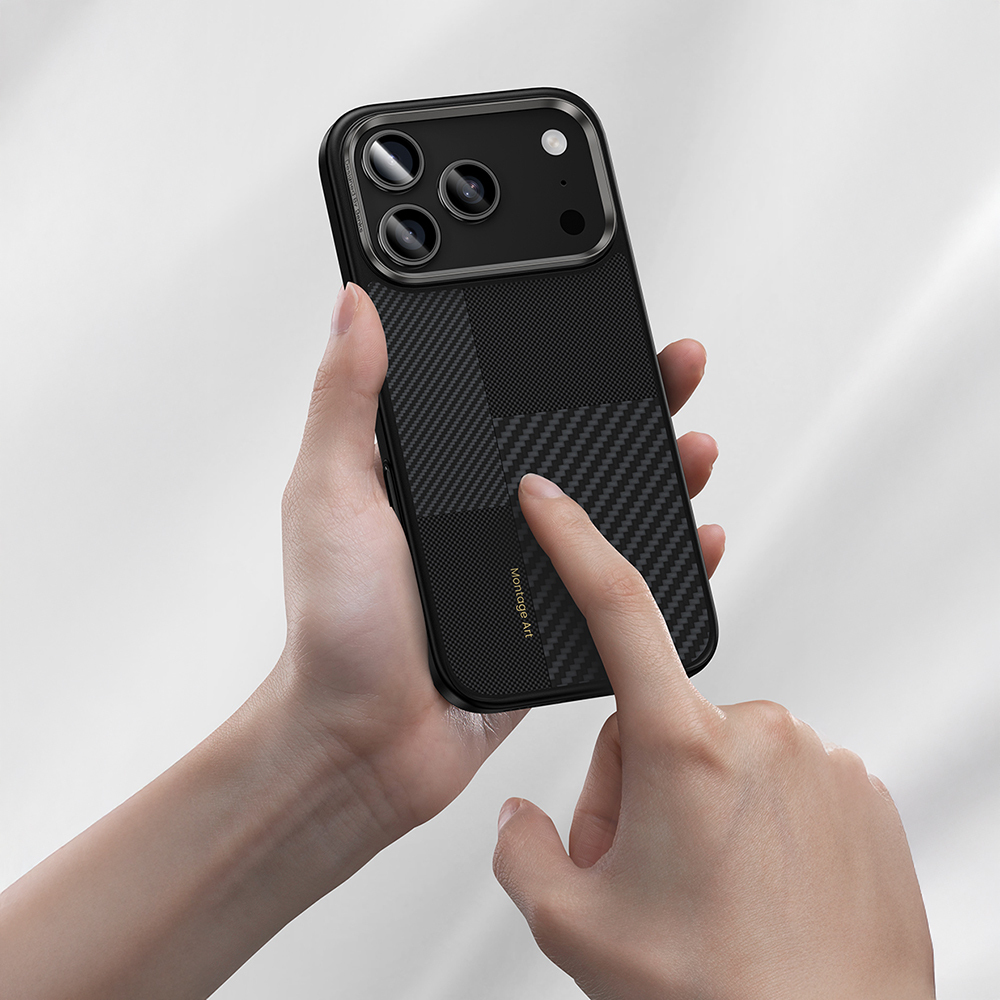 Apple iPhone 17 Pro Max Case Carbon Fiber Benks Montage Hybrid ArmorPro Kevlar Cover with M-safe Charging Feature - 7