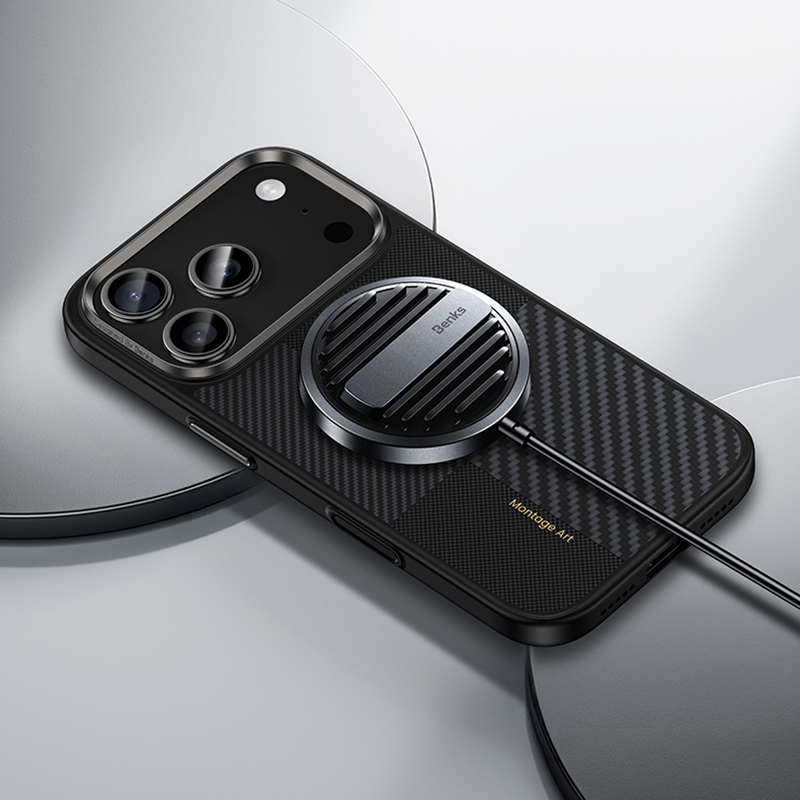 Apple iPhone 17 Pro Max Case Carbon Fiber Benks Montage Hybrid ArmorPro Kevlar Cover with M-safe Charging Feature - 11