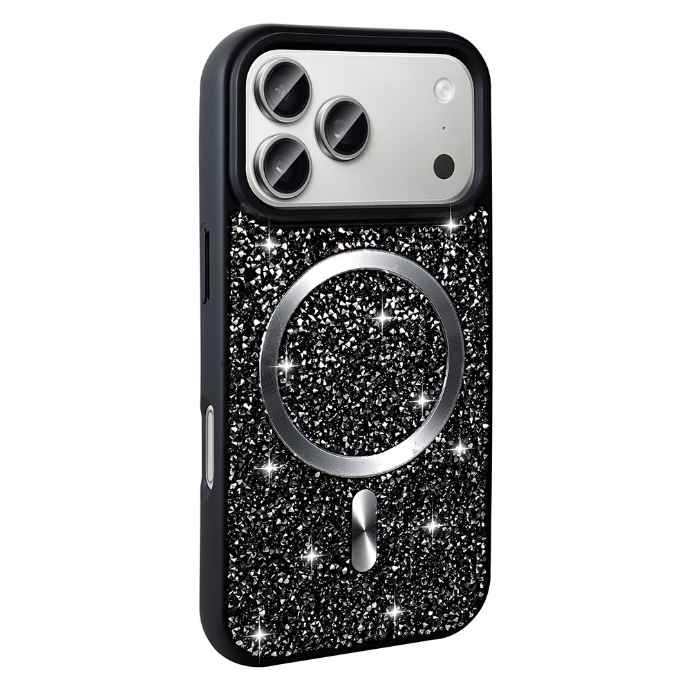 Apple iPhone 17 Pro Max Case Diamond Design Zore Mosaic Silicone Cover M-safe Charging Feature - 2