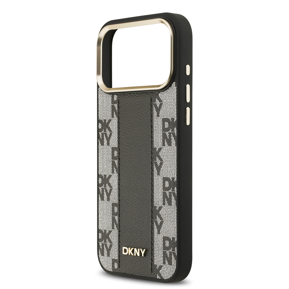 Apple iPhone 17 Pro Max Case DKNY Original Licensed M-safe Charging Feature 3D Printed Checkered Pattern Cover - 8