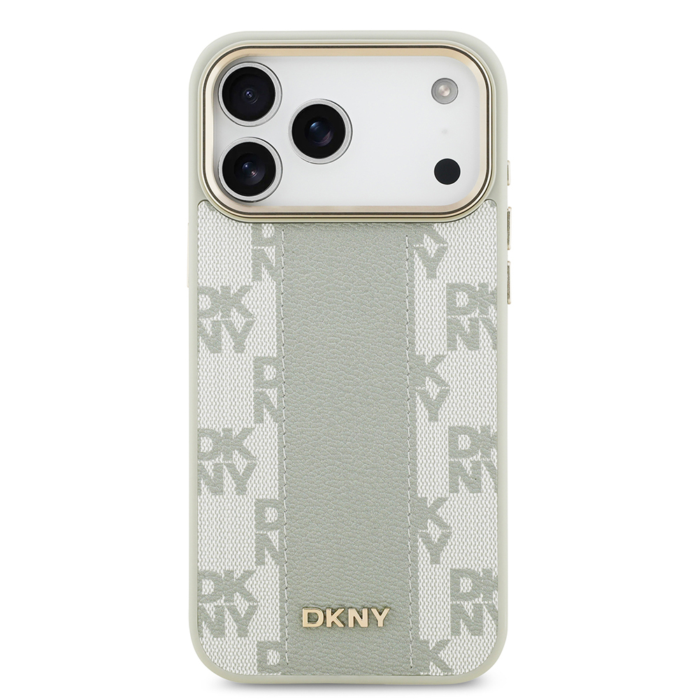 Apple iPhone 17 Pro Max Case DKNY Original Licensed M-safe Charging Feature 3D Printed Checkered Pattern Cover - 11