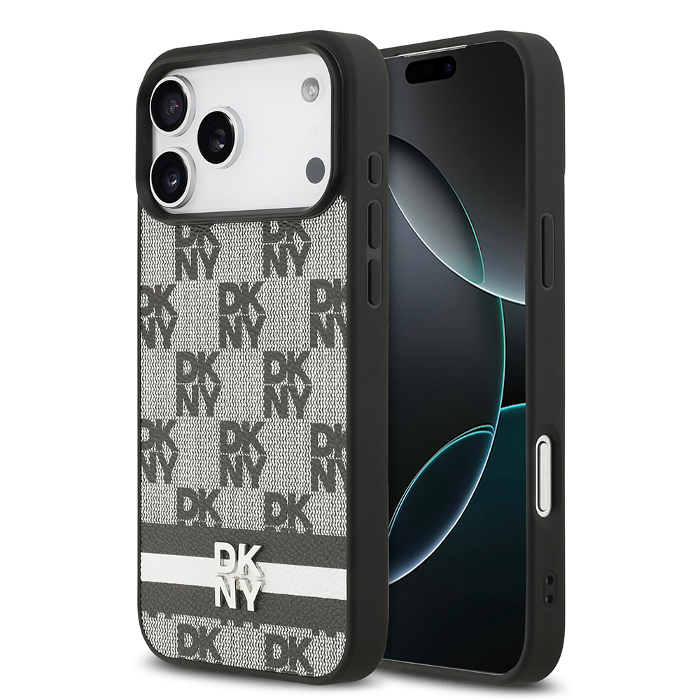 Apple iPhone 17 Pro Max Case DKNY Original Licensed M-safe Charging Feature 3D Printed Metal Logo Cover - 1