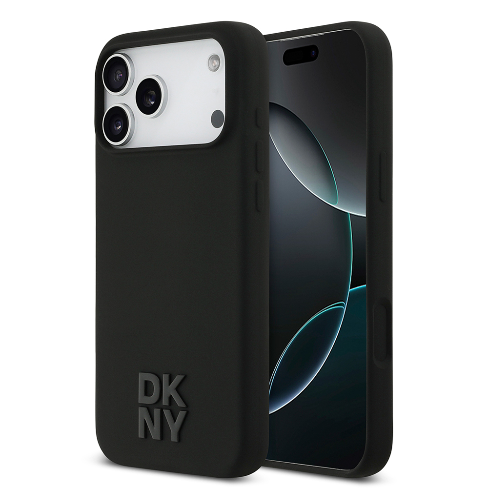 Apple iPhone 17 Pro Max Case DKNY Original Licensed M-Safe Charging Feature Metal Logo Silicone Cover - 3