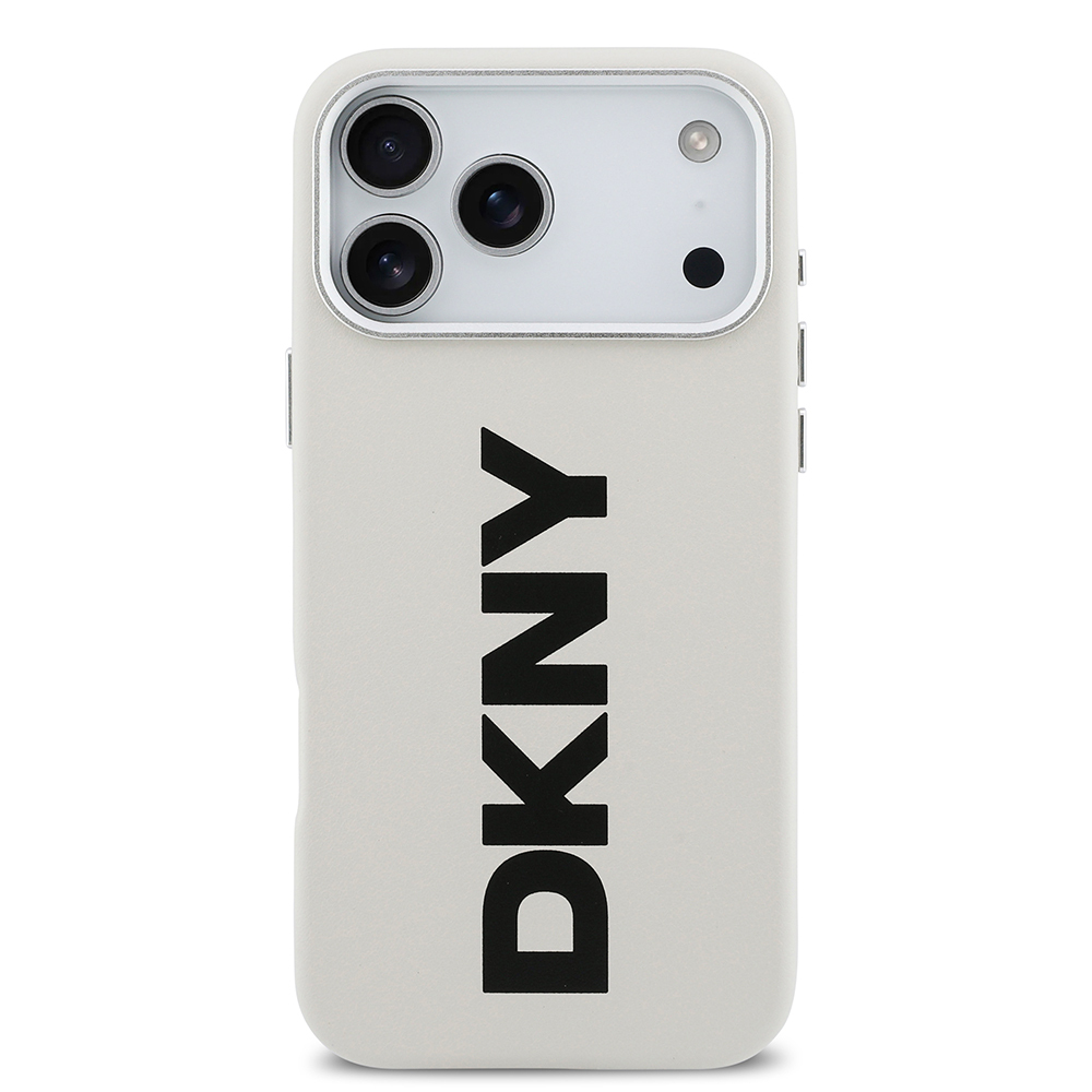 Apple iPhone 17 Pro Max Case DKNY Original Licensed M-safe Charging Feature PU Large Vertical Logo Cover - 13