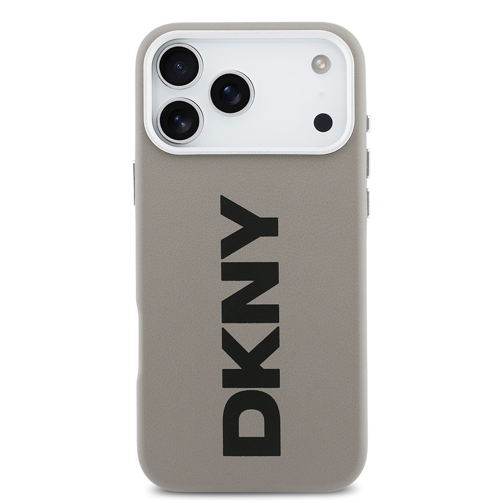 Apple iPhone 17 Pro Max Case DKNY Original Licensed M-safe Charging Feature PU Large Vertical Logo Cover - 20