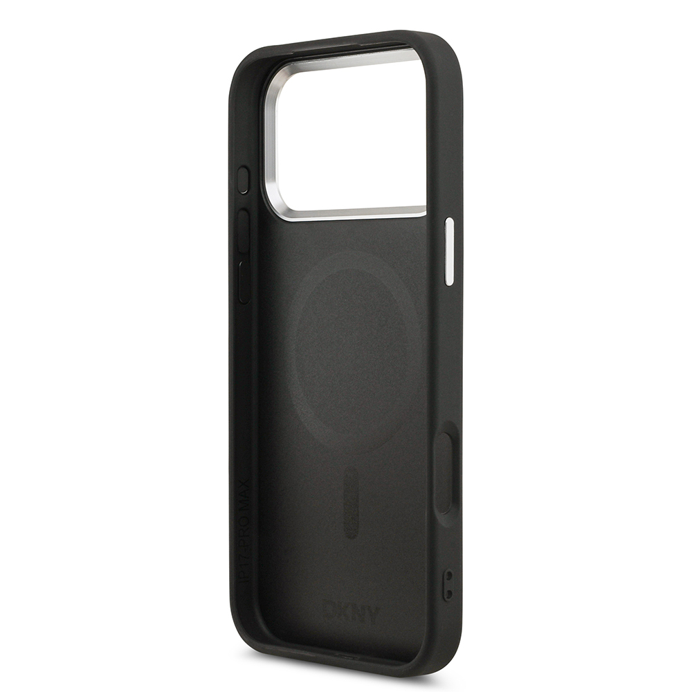 Apple iPhone 17 Pro Max Case DKNY Original Licensed M-safe Charging Feature PU Leather Embossed Cover - 15