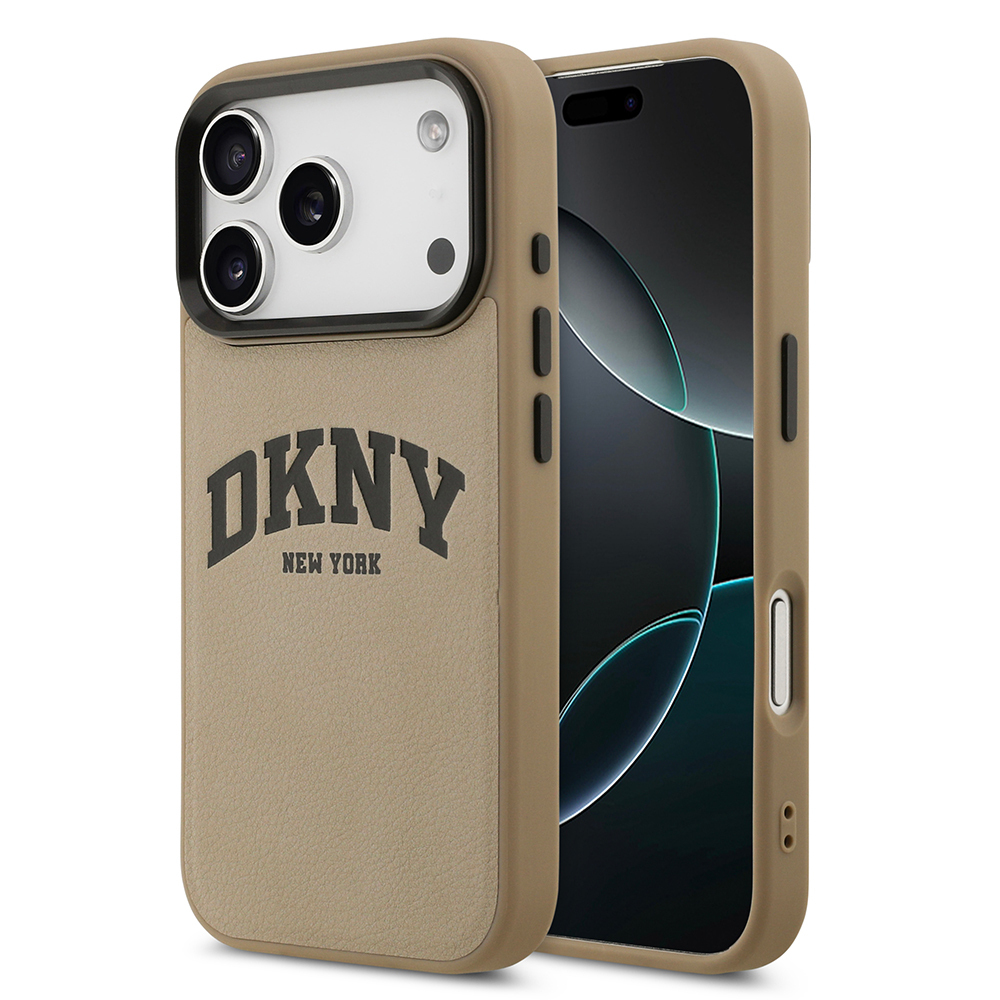 Apple iPhone 17 Pro Max Case DKNY Original Licensed M-safe Charging Feature PU Leather Embossed Cover - 2