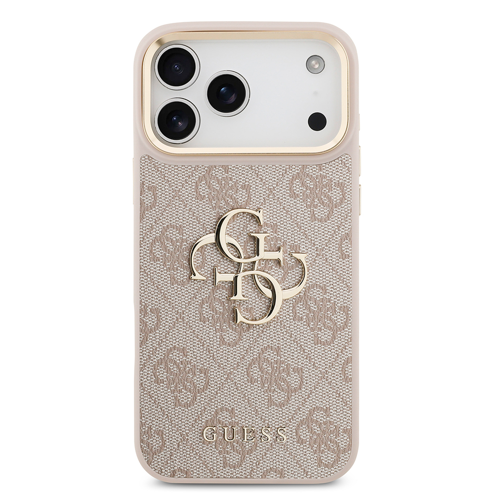 Apple iPhone 17 Pro Max Case Guess Original Licensed 4G Large Metal Logo Thick Strap Cover - 7