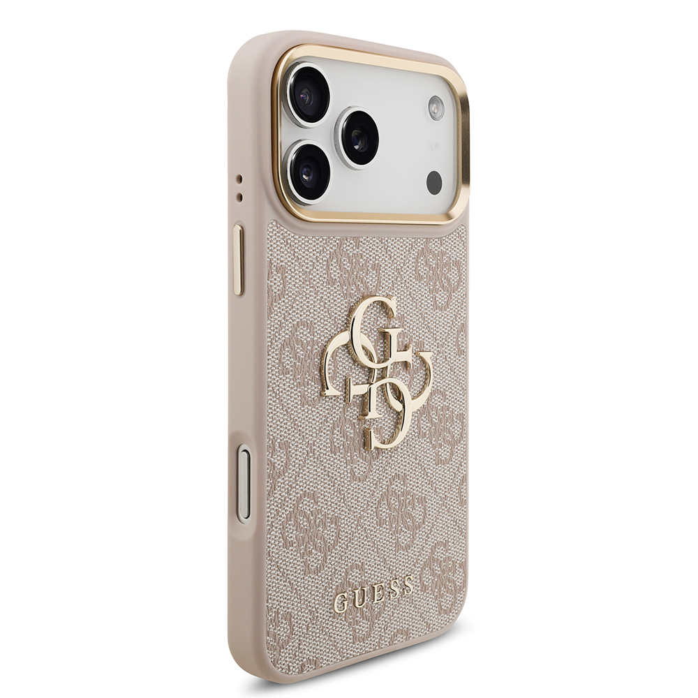 Apple iPhone 17 Pro Max Case Guess Original Licensed 4G Large Metal Logo Thick Strap Cover - 8