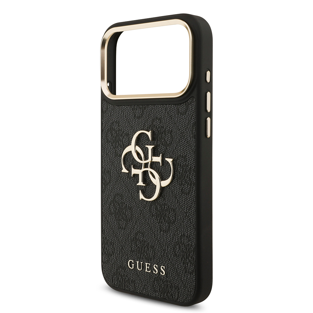 Apple iPhone 17 Pro Max Case Guess Original Licensed 4G Large Metal Logo Thick Strap Cover - 14