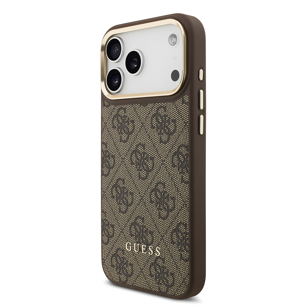 Apple iPhone 17 Pro Max Case Guess Original Licensed M-safe Charging Case with Strap and 4G Logo Card Holder - 4