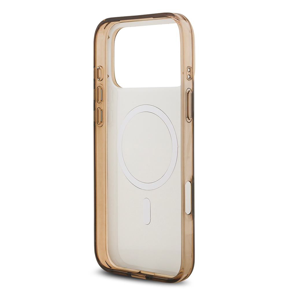 Apple iPhone 17 Pro Max Kılıf Guess Orjinal Lisanslı M-safe Şarj Özellikli IML Baskılı Klasik Logolu 4G Desenli Kapak - 9