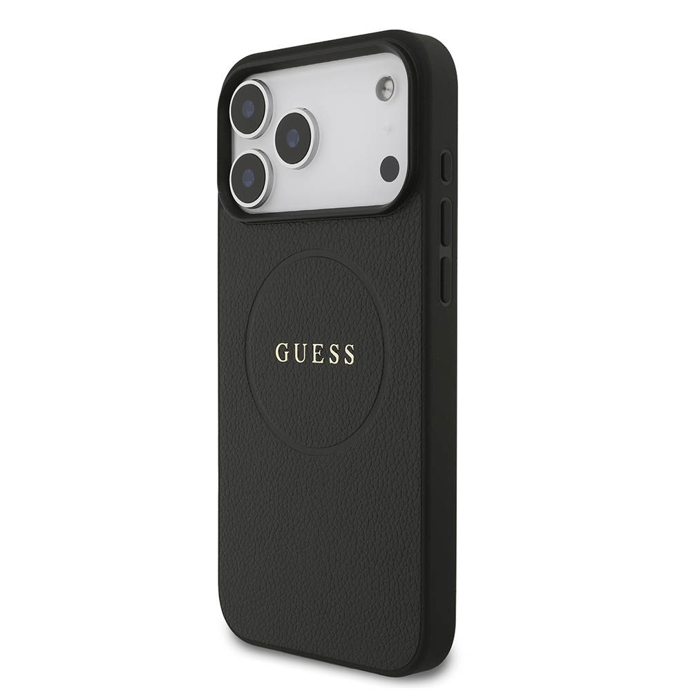 Apple iPhone 17 Pro Max Case Guess Original Licensed M-safe Charging Feature Logo PU Leather Cover - 3
