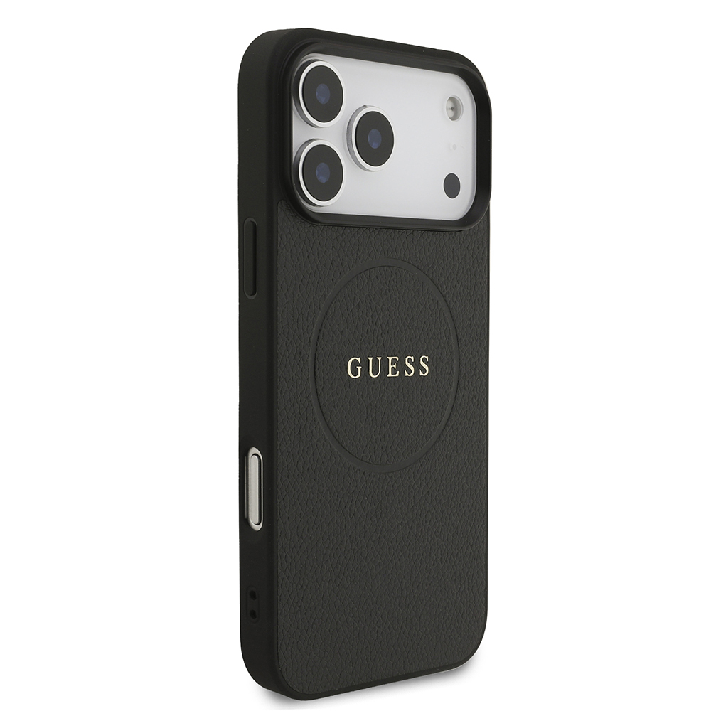Apple iPhone 17 Pro Max Case Guess Original Licensed M-safe Charging Feature Logo PU Leather Cover - 5