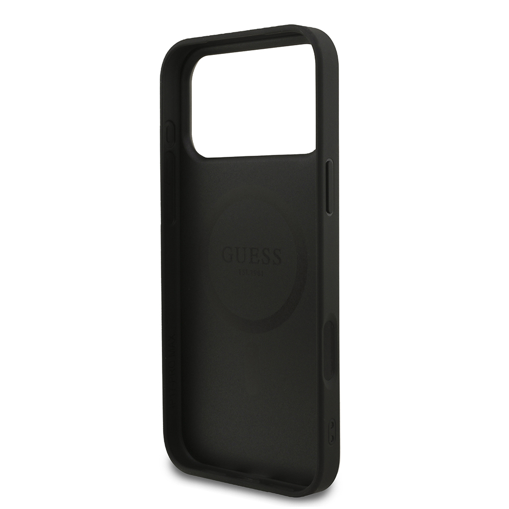 Apple iPhone 17 Pro Max Case Guess Original Licensed M-safe Charging Feature Logo PU Leather Cover - 8