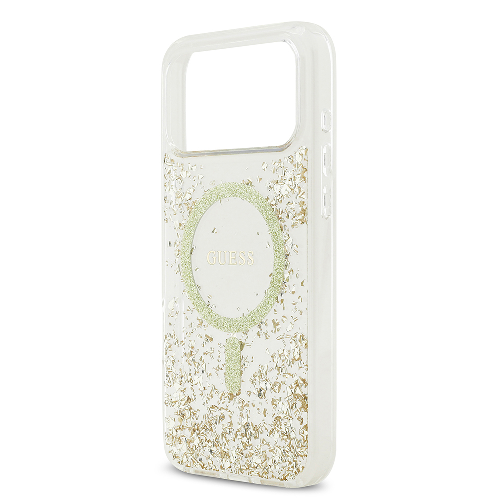 Apple iPhone 17 Pro Max Case Guess Original Licensed M-safe Charging Transparent Resin Bottom Cover - 8