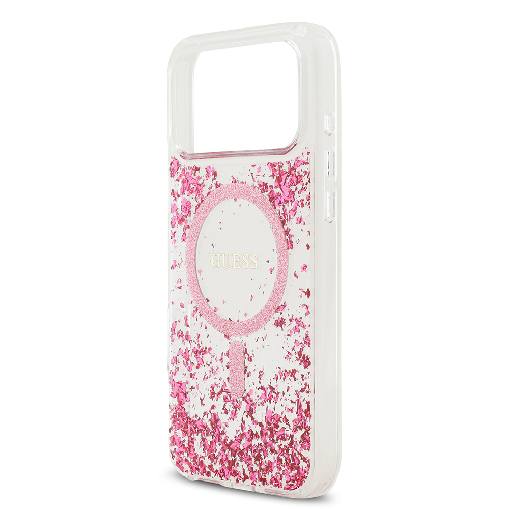 Apple iPhone 17 Pro Max Case Guess Original Licensed M-safe Charging Transparent Resin Bottom Cover - 15