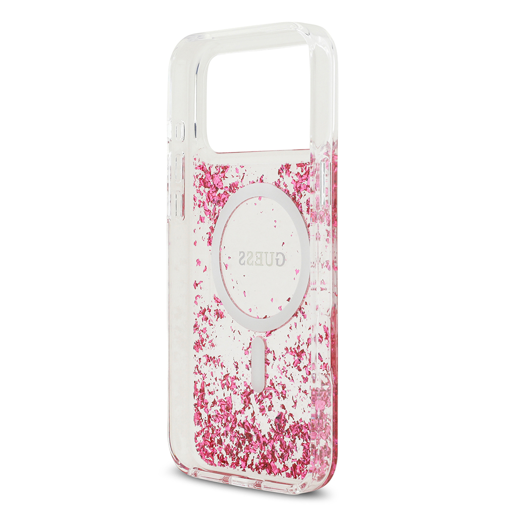 Apple iPhone 17 Pro Max Case Guess Original Licensed M-safe Charging Transparent Resin Bottom Cover - 16