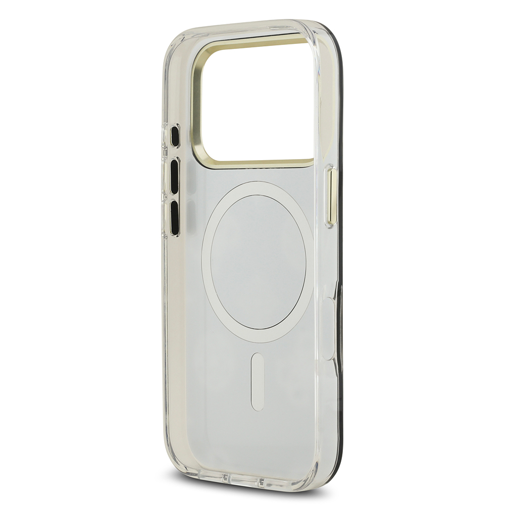 Apple iPhone 17 Pro Max Case Guess Original Licensed Metal Camera Frame Glitter Mirror Cover - 16