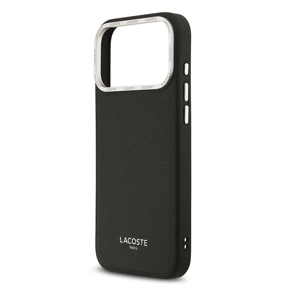 Apple iPhone 17 Pro Max Case Lacoste Original Licensed M-Safe Charging Feature Champs Elysees PU Leather Design Cover - 19