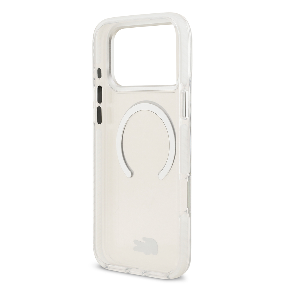 Apple iPhone 17 Pro Max Case Lacoste Original Licensed M-Safe Charging Feature Iconic Crocodile Logo Frosted Cover - 10