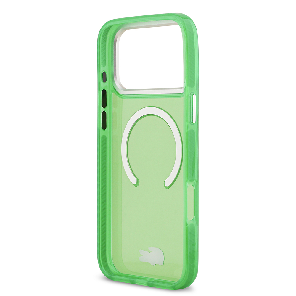 Apple iPhone 17 Pro Max Case Lacoste Original Licensed M-Safe Charging Feature Iconic Crocodile Logo Frosted Cover - 22