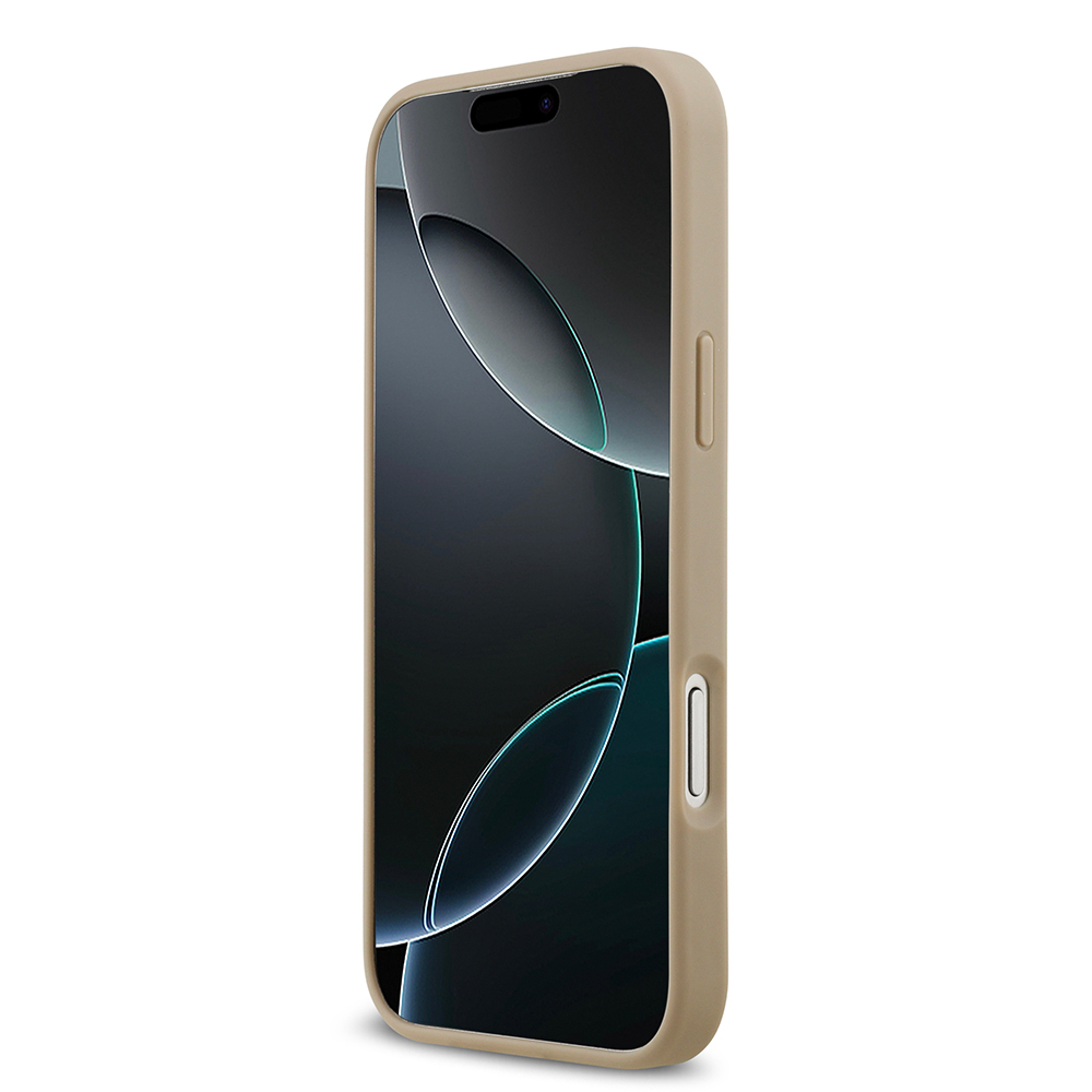 Apple iPhone 17 Pro Max Case Lacoste Original Licensed M-Safe Charging Feature PU Pique Pattern Metal Logo Card Holder Cover - 35