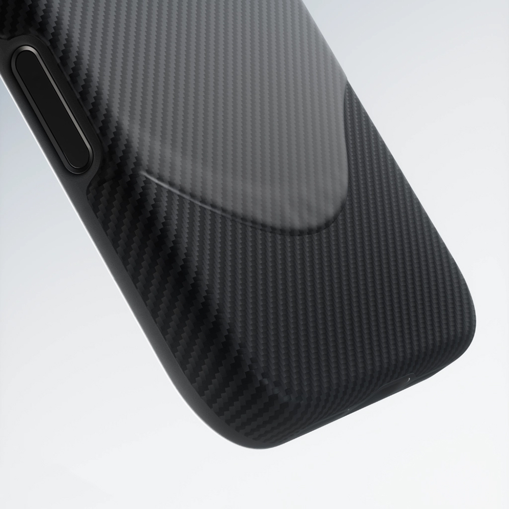 Apple iPhone 17 Pro Max Case M-Safe Charging Feature 1500D Aramid Fiber Pitaka Military-Grade Classic Series Black-Grey Twill Cover - 5