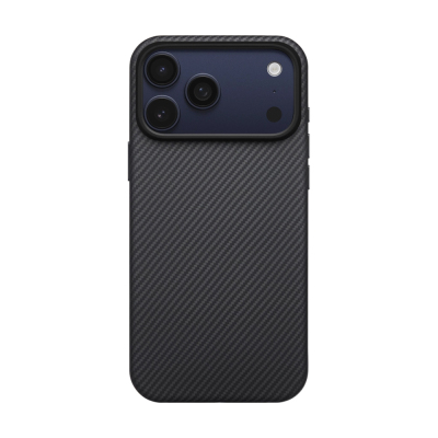 Apple iPhone 17 Pro Max Case M-Safe Charging Feature 1500D Aramid Fiber Pitaka Military-Grade Classic Series Black-Grey Twill Cover Black-Grey