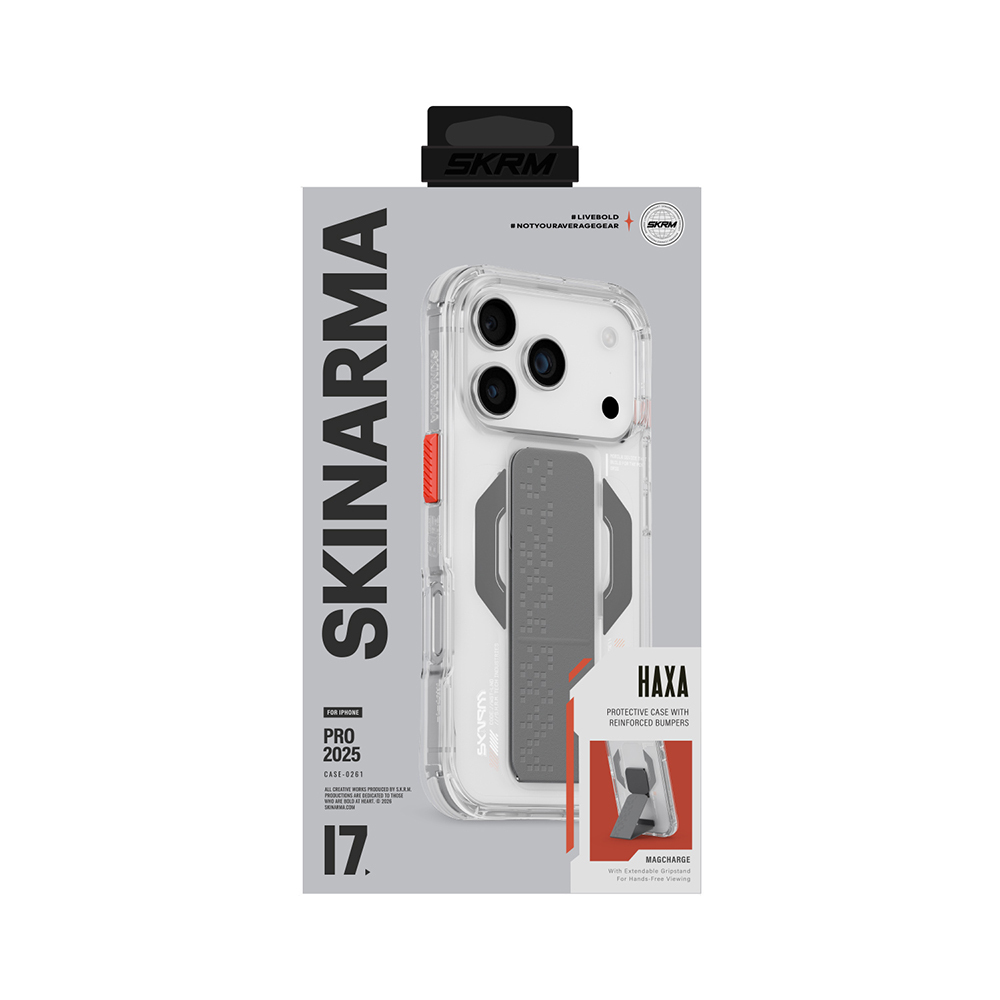 Apple iPhone 17 Pro Max Case M-Safe Charging Feature Airbag Design Stand Skinarma Haxa Cover - 6