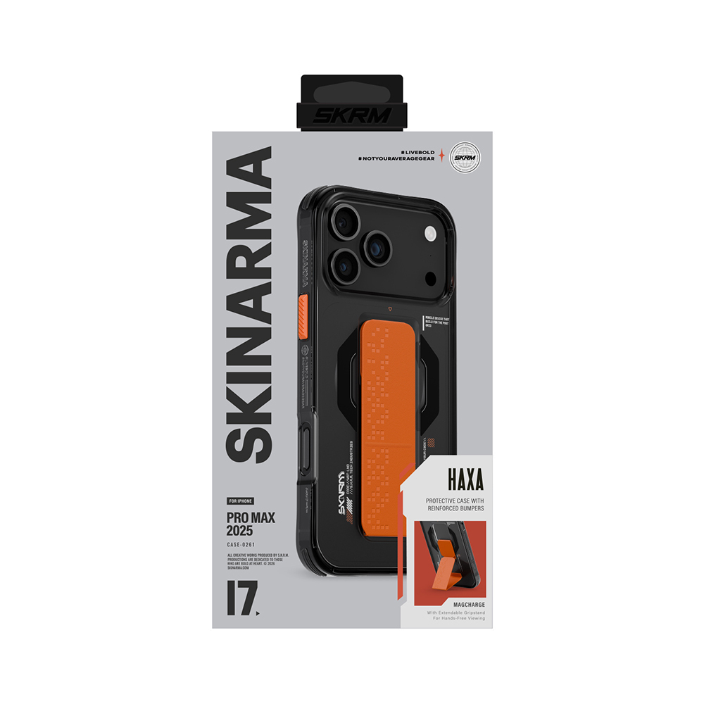 Apple iPhone 17 Pro Max Case M-Safe Charging Feature Airbag Design Stand Skinarma Haxa Cover - 8