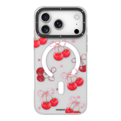 Apple iPhone 17 Pro Max Case M-Safe Charging Feature Airbag Dual Layer Youngkit Sweathart Series Cover Red