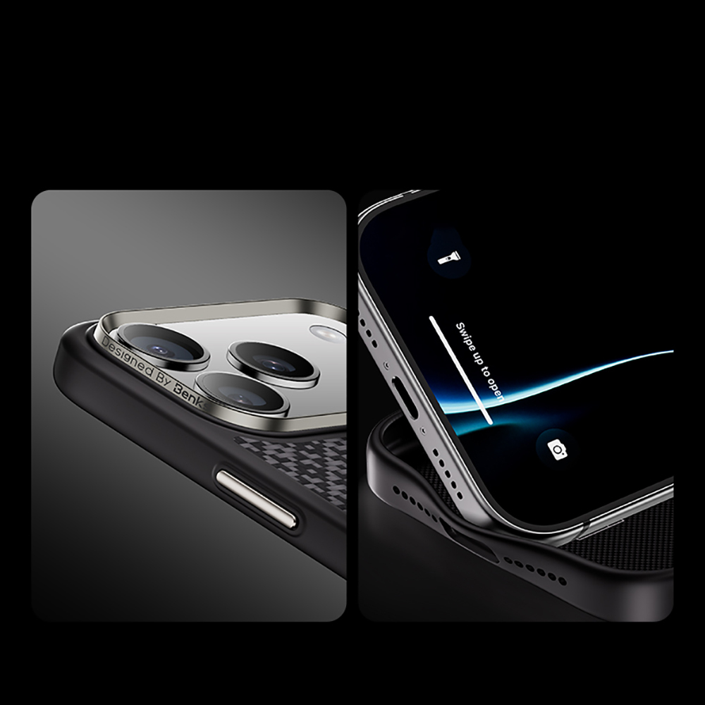 Apple iPhone 17 Pro Max Case M-Safe Charging Feature Benks ArmorPro ArmorGrid Series Kevlar Cover - 12