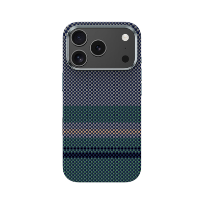Apple iPhone 17 Pro Max Case M-safe Charging Feature Carbon Fiber Design Benks Aurora ArmorPro Kevlar Cover Green