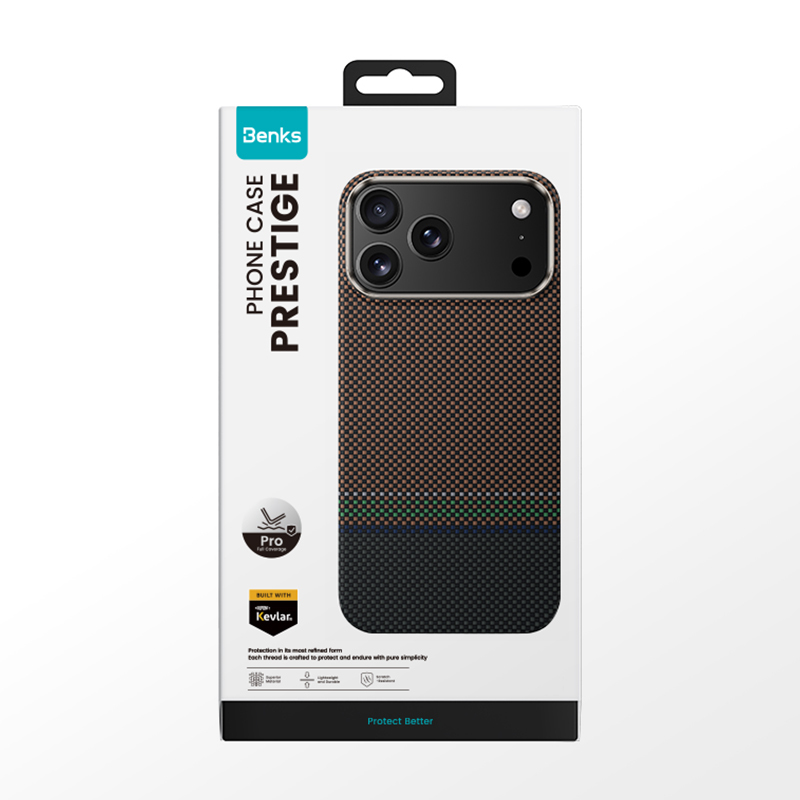 Apple iPhone 17 Pro Max Case M-safe Charging Feature Carbon Fiber Design Benks Prestige ArmorPro Kevlar Cover - 13