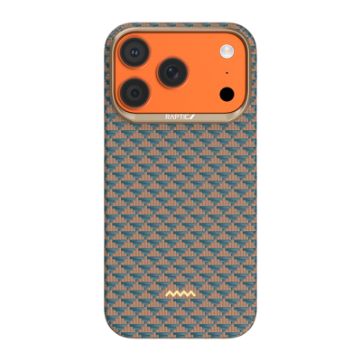 Apple iPhone 17 Pro Max Case M-safe Charging Feature Raptic Aramid Skin Origin Series Cover Gold-Mavi